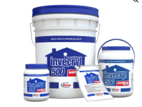 Presentaciones de Invercryl 500 resina acrílica multipropósito para impermeabilización en Boyacá.
